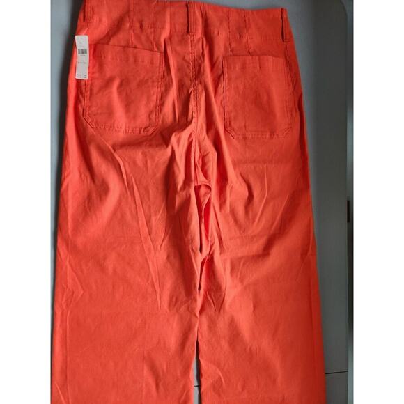 NWT Maeve The Colette Full-Length Wide-Leg Pants Sz 33 Tall Orange Red #7B402 - Picture 7 of 12